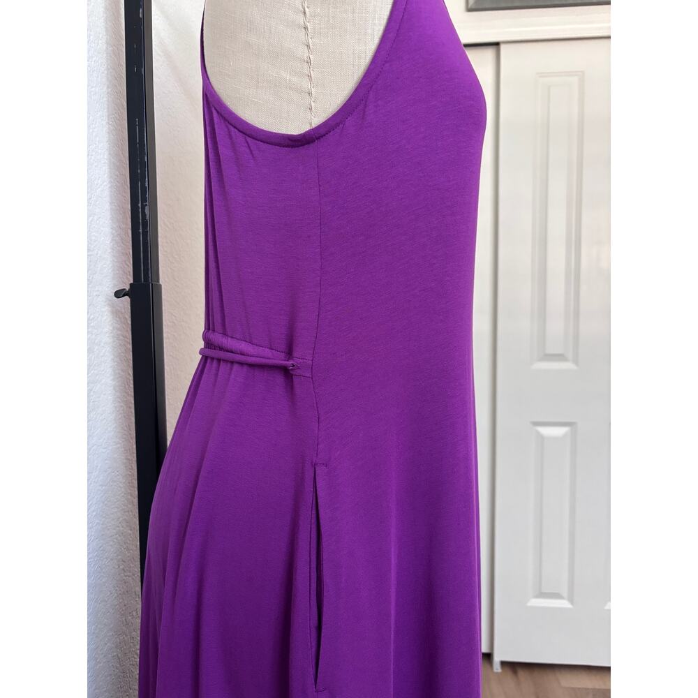 Eileen Fisher - NWOT Jersey Blend Tie Waist Tank Dress Size Small - Picture 3 of 13